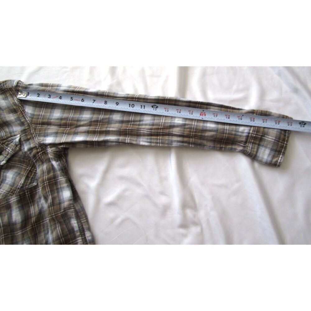 Men's Urban Pipeline Plaid Button Cotton Long Sleeve Shirt Sz M (MT620) Issue - Picture 7 of 8